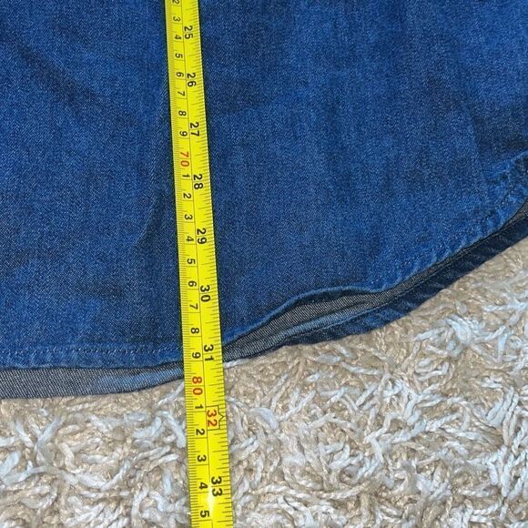 Vintage Carhartt Denim Pearl Snap Shirt Rugged Western Cowboy 2XL - Picture 10 of 15